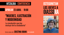 OSTEGUNETAN OIASSORA. Hitzaldia 