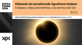 Hitzaldia: Eclipses y descubrimientos...